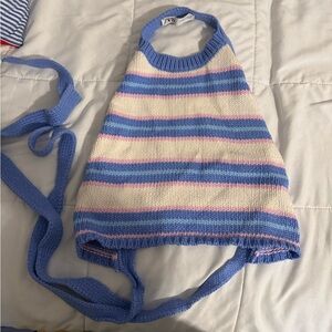 Zara Multicolor Knit Halter Top